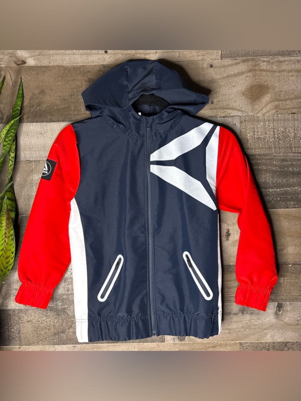Reebok Navy & Red Performance Top with Logo Trim